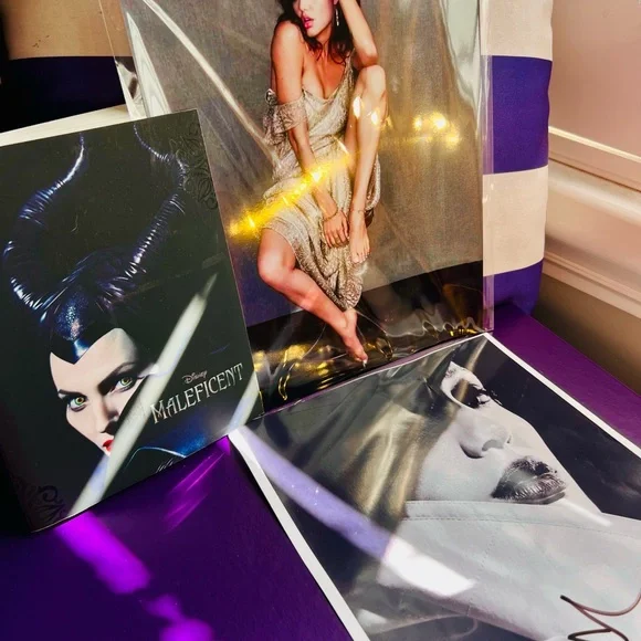 Angelina Jolie Autographed 8x10 w/ C.O.A. another 8x10 photo unsigned and book